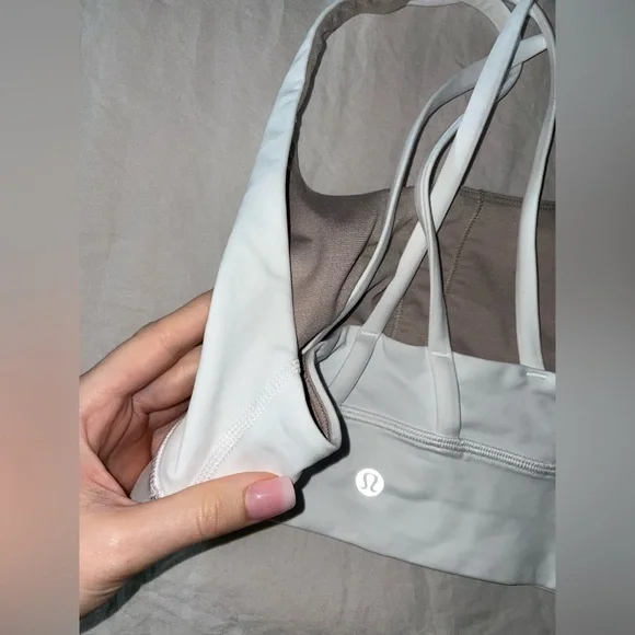 Lululemon Energy Bra Longline Sports Bra White - Picture 4 of 7